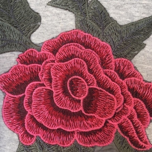 Heather Gray Ruffle Off Shoulder Top - Picture 3 of 3